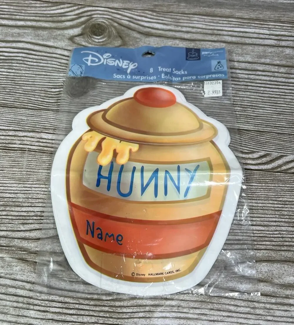 Vintage Disney Winnie The Pooh Hunny Pot Birthday Sorry Treat Bags 8 Treat Sacks
